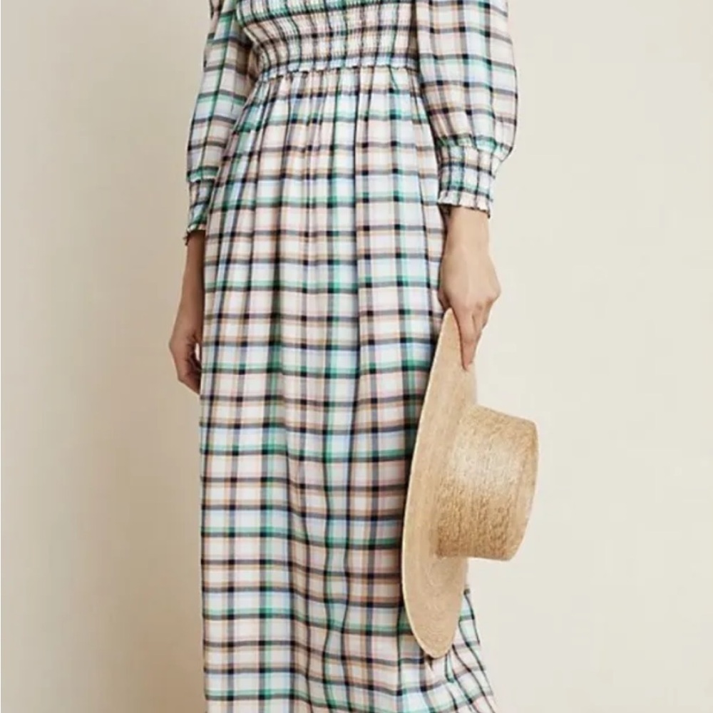 NWOT Anthropologie Maeve Cerie Smocked Midi Dress Size S